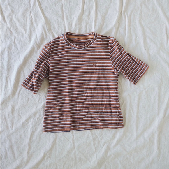 Locle by low classic cropped striped tee - Picture 2 of 4